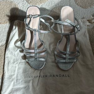 Loeffler Randall silver metallic shoes
